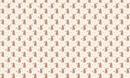 Cute Bears Among Clouds and Mushrooms