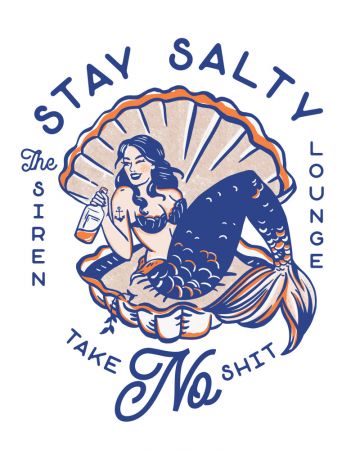 Stay Salty Siren Lounge Pin-Up Mermaid