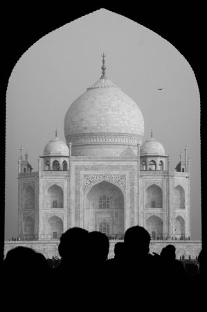 First sight of the Taj Mahal