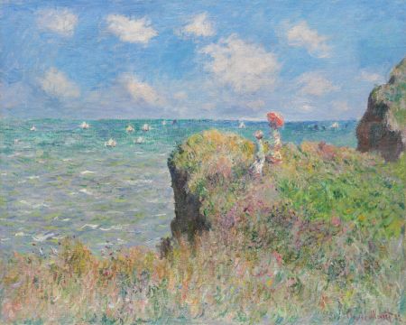 Cliff Walk At Pourville (1882) By Claude Monet.