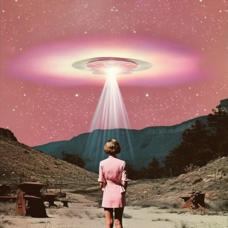 Beam Me Up Barbie 2 Collage Art