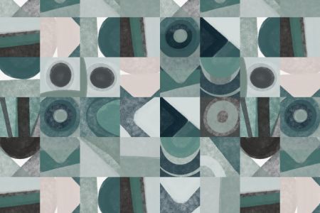 Mid Century Grid Pattern Four