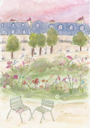 Parisian Garden 70x100