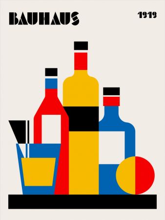 Bauhaus Wine Print