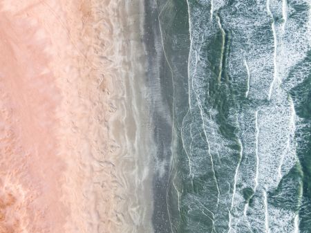 Pink and blue coastal