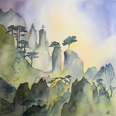 Far Away, yellow mountains