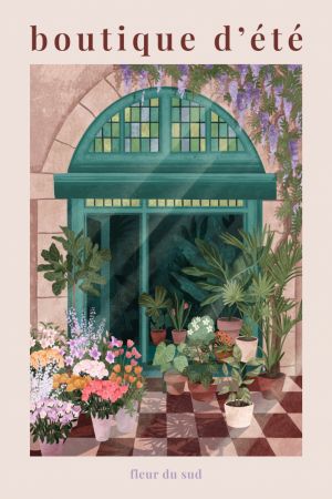 French Flowershop Poster