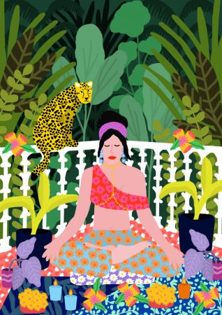 Woman In Lotus Position