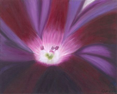 Purple Flower Oil on Canvas
