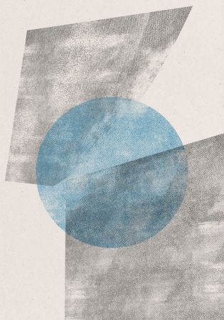 Blue Geometric Modern Object