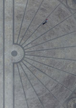 Tourist on the ground