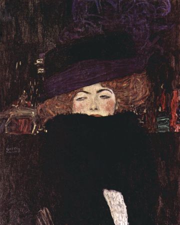 Dame Mit Hut Und Federboa (1909)