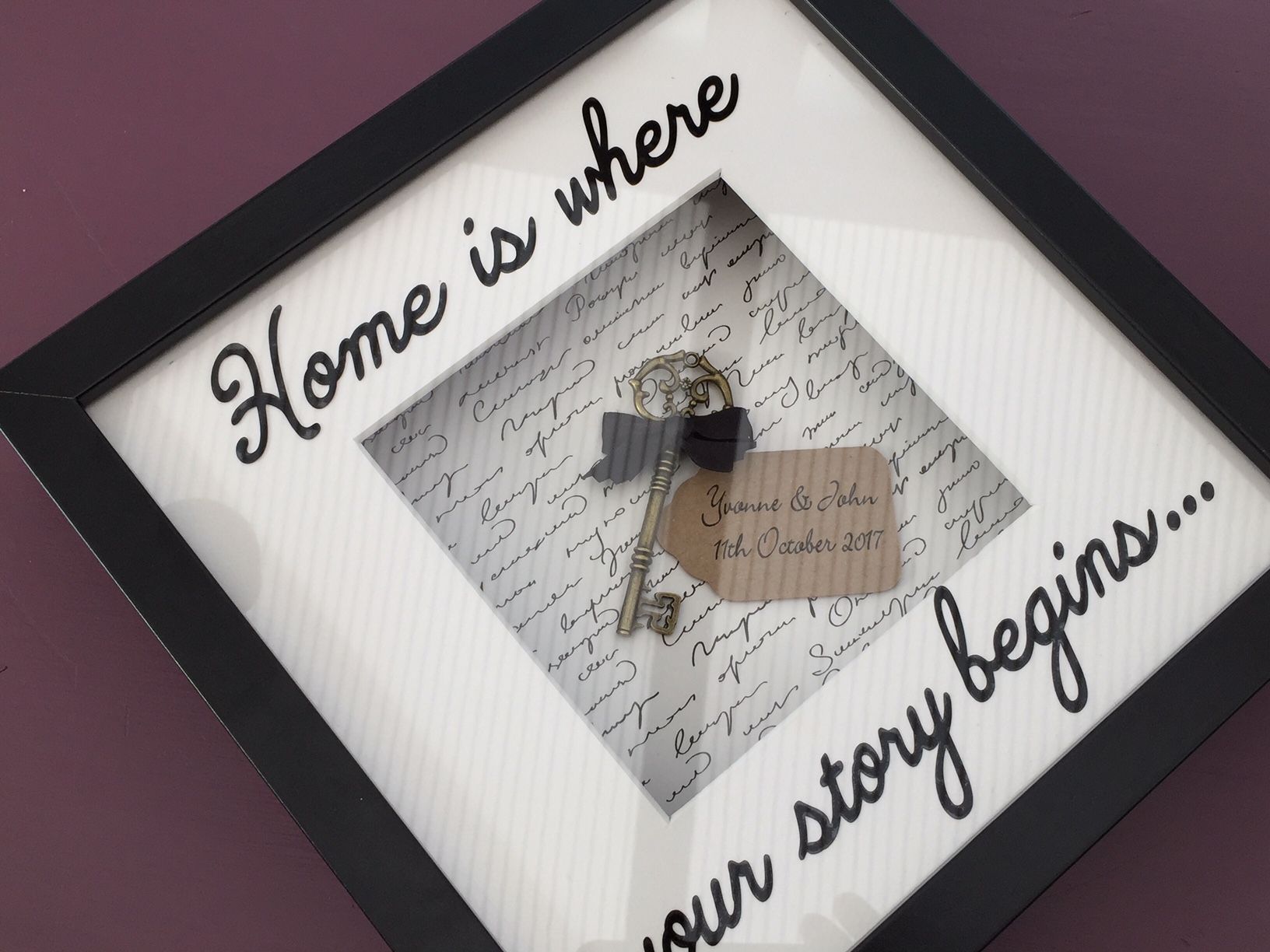 personalised House Warming Gift New Home Keepsake Wedding First Moving Card BIG
